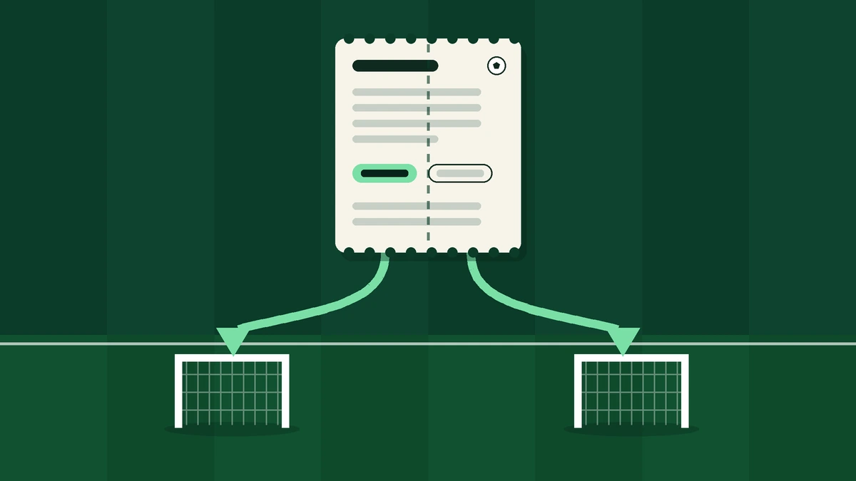 A quarter line splitting one stake into two separate bets